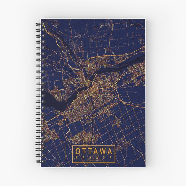 Item preview, Ottawa, Canada Map - City At Night designed and sold by deMAP.