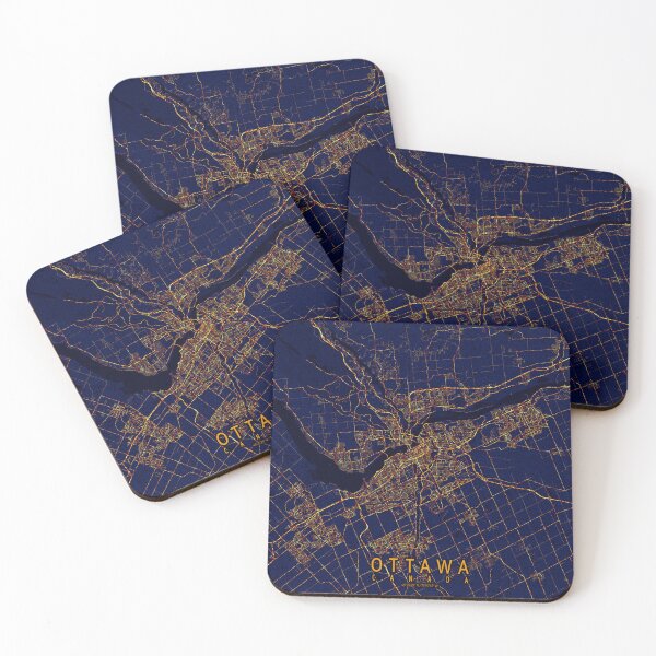 Item preview, Ottawa, Canada Map - City At Night designed and sold by deMAP.