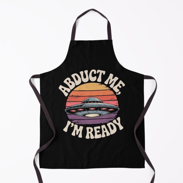 Item preview, Abduct Me I'm Ready Funny Alien Abduction Retro Sunset UFO designed and sold by SpookshowDesign.