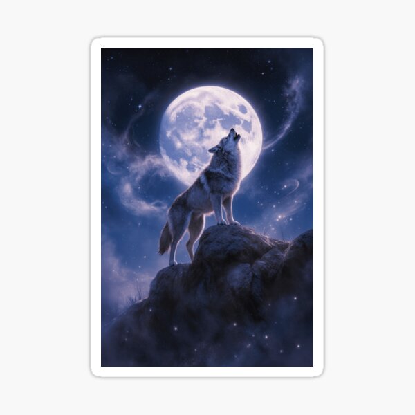 Item preview, Alpha Wolf Under Starry Night designed and sold by Vibe Designz.