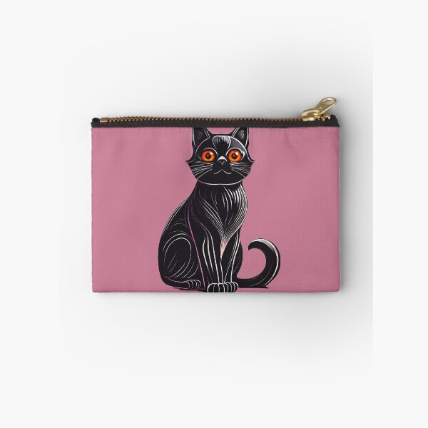 Item preview, Black cat with orange eyes bold prints  designed and sold by JumWow.