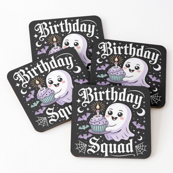 Item preview, Birthday Squad – Cute Ghost Cupcake Halloween Party Tee designed and sold by Start with INGz.