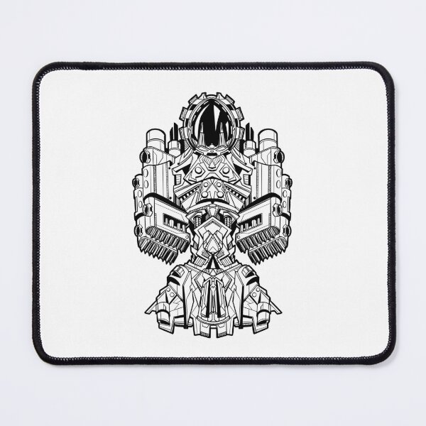 Item preview, A combat or transport spacecraft viewed from above in black and white line drawing (guaranteed AI-free) designed and sold by fifou96.