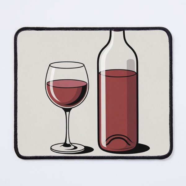 Item preview, Minimalist Red Wine Bottle Glass Art Print designed and sold by Dew's.
