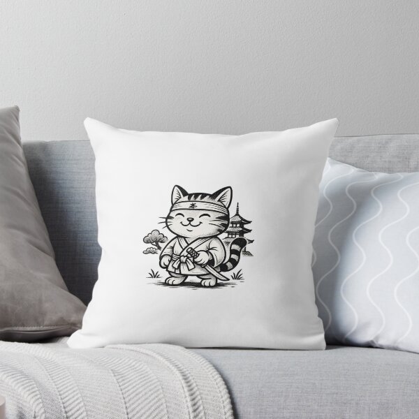 Artikelvorschau, Samurai-Katze entworfen und verkauft von MemeowLand.