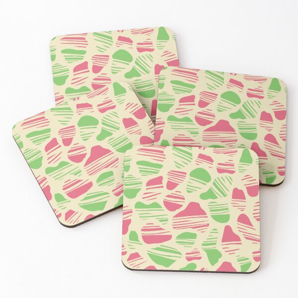 Item preview, Okapi Spotted Print - Blossom Pink, Green and Cream designed and sold by Daniel Bevis Design.
