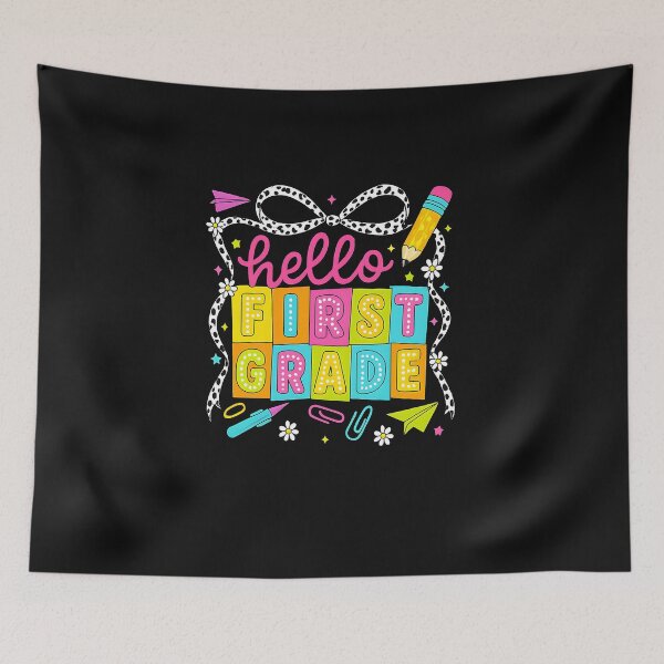 Item preview, Hello First Grade Back To School Teacher Girl Coquette Bow designed and sold by facegm.