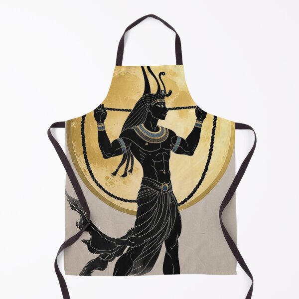 Item preview, Khonsu Silhouette Egyptian Ink Art Print designed and sold by Dew's.