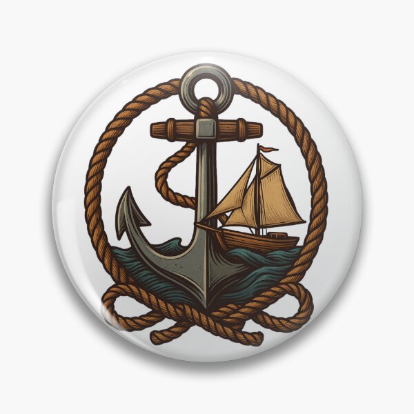 Item preview, Vintage Nautical Emblem designed and sold by NautilusPrint.