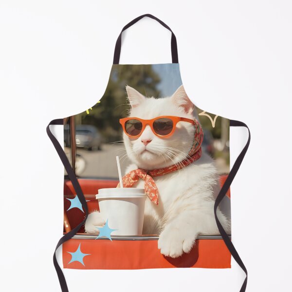 Item preview, Drink coffee and drive to relax with a chic cat. designed and sold by Cat Forever.