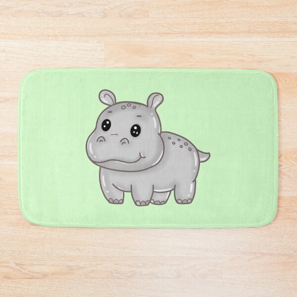 Item preview, Cartoon smiling hippo isolated on white background designed and sold by Suthicha.