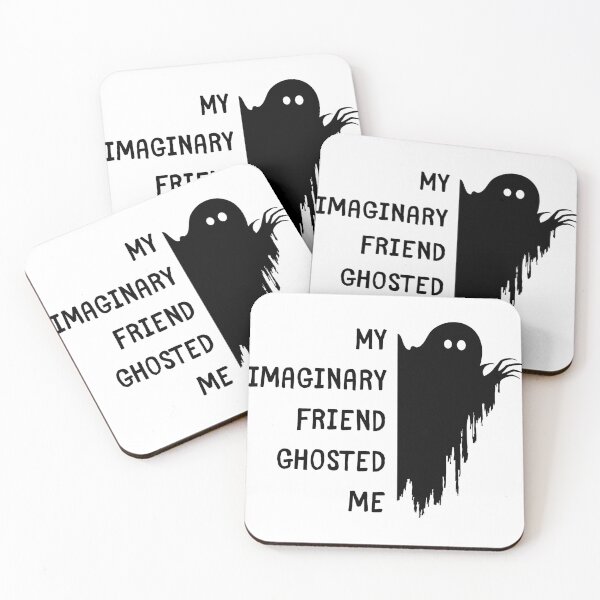 Item preview, My Imaginary Friend Ghosted Me – Funny Ghost T-Shirt (White Background) designed and sold by Doodle Whimsy.