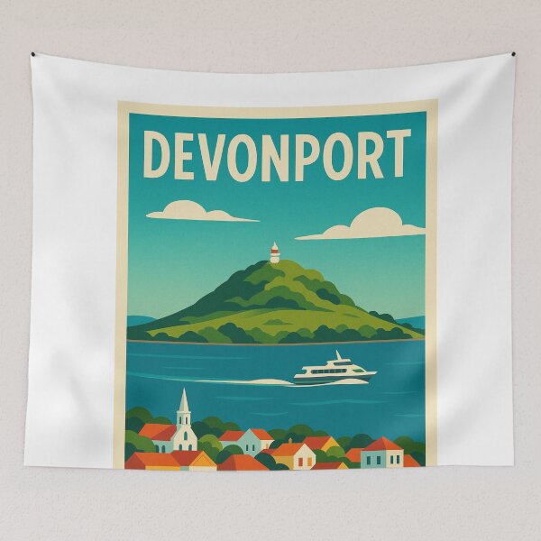 Item preview, Devonport from Across the Bay – Mount Victoria and Harbour Life designed and sold by Aryabek.