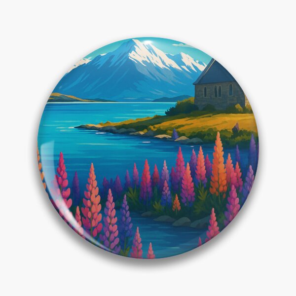 Item preview, Lupins and Mount Cook – Mackenzie Basin Beauty designed and sold by Aryabek.