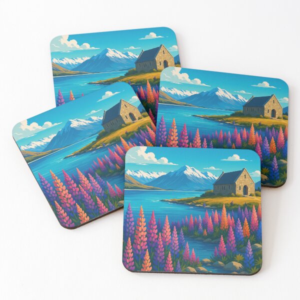 Item preview, Lupins and Mount Cook – Mackenzie Basin Beauty designed and sold by Aryabek.