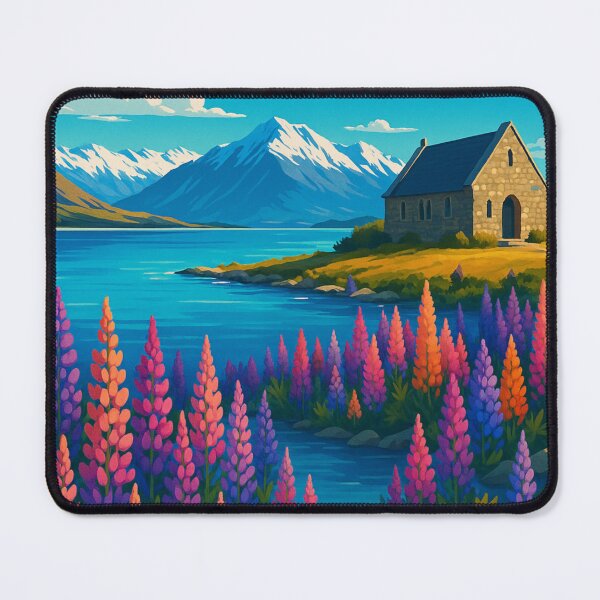 Item preview, Lupins and Mount Cook – Mackenzie Basin Beauty designed and sold by Aryabek.