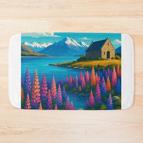 Item preview, Lupins and Mount Cook – Mackenzie Basin Beauty designed and sold by Aryabek.