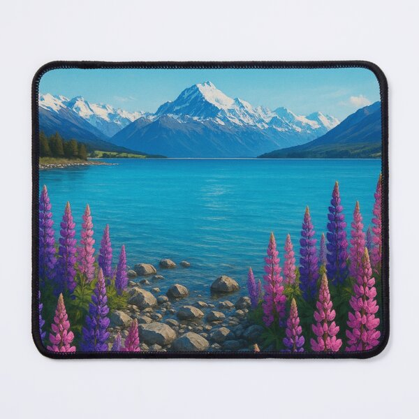 Item preview, Lake Tekapo – Church of the Good Shepherd and Lupins designed and sold by Aryabek.