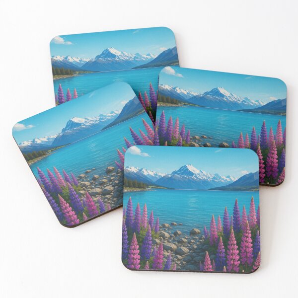Item preview, Lake Tekapo – Church of the Good Shepherd and Lupins designed and sold by Aryabek.