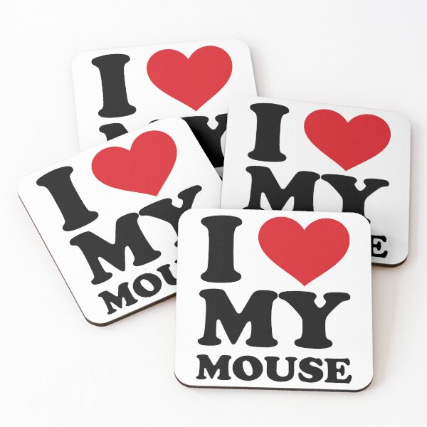 Item preview, I love My Mouse – Cute Pet Love Design designed and sold by EmeraldeaArt.