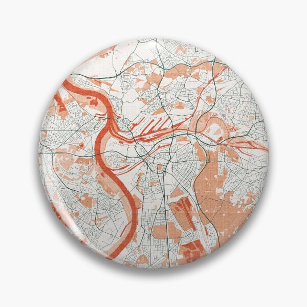 Item preview, Duisburg City Map of Germany  - Bohemian designed and sold by deMAP.