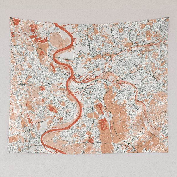 Item preview, Duisburg City Map of Germany  - Bohemian designed and sold by deMAP.
