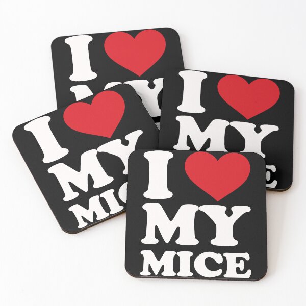 Item preview, I love My Mice – Cute Pet Love white Design designed and sold by EmeraldeaArt.
