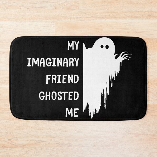 Item preview, Copy of My Imaginary Friend Ghosted Me – Funny Ghost T-Shirt (Black Background) designed and sold by Doodle Whimsy.