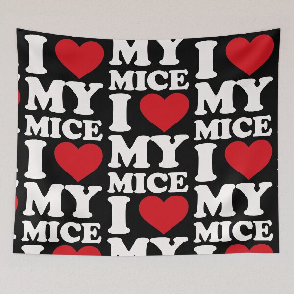 Item preview, I love My Mice – Cute Pet Love white Design designed and sold by EmeraldeaArt.