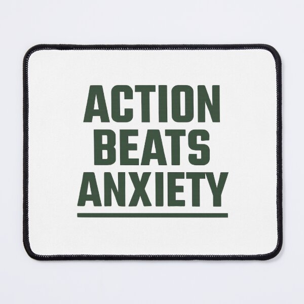 Item preview, Action Beats Anxiety | Clean Calm Quote Tee designed and sold by Just You Tee | Say It Loud, Wear It Proud.