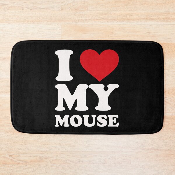 Item preview, I love My Mouse – Cute Pet Love white Design designed and sold by EmeraldeaArt.