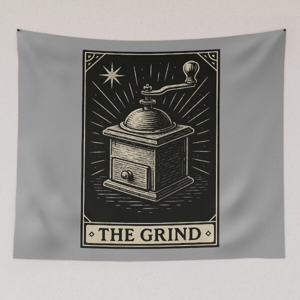 Item preview, The Grind – Coffee Tarot Manual Grinder Card designed and sold by BRU Design.