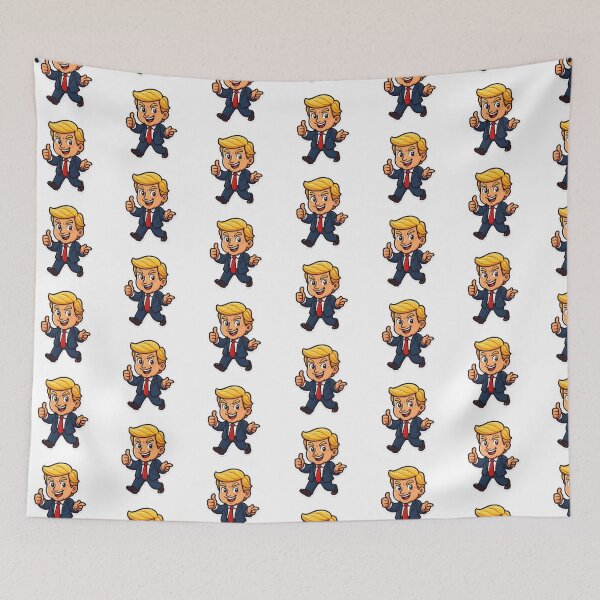 Item preview, Trump Cartoon Diplomat Sticker – Funny Suited Character with Thumbs Up & Point designed and sold by DDesignagency.