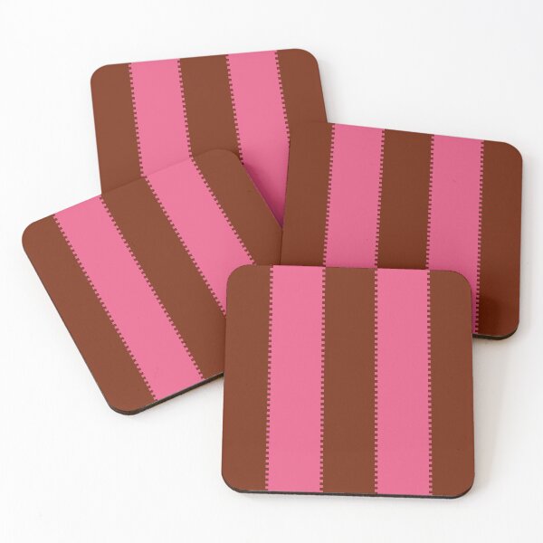 Item preview, Jagged Block Stripes – Flamingo & Rust designed and sold by colorofmagic.