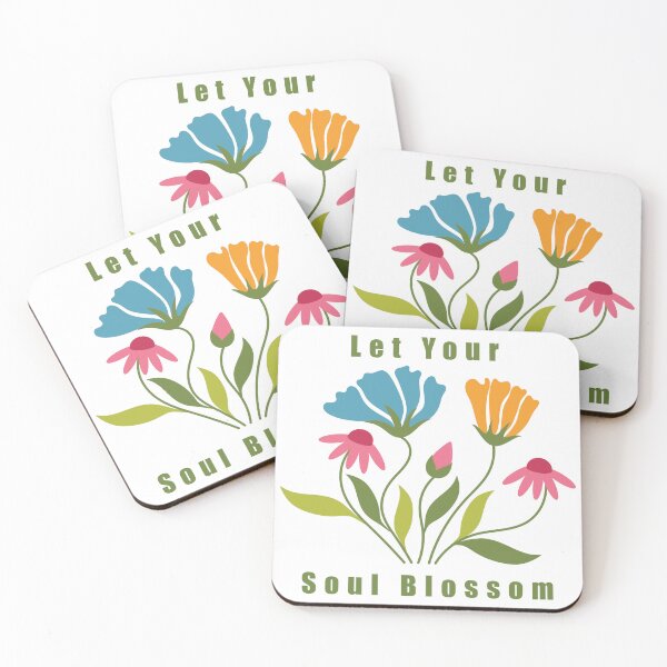 Item preview, Let Your Soul Blossom – Floral Aesthetic Motivational Quote designed and sold by Tulip Creators by This Definition.