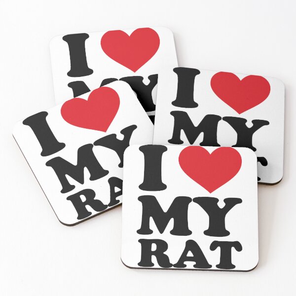 Item preview, I love My Rat – Cute Pet Love Design designed and sold by EmeraldeaArt.