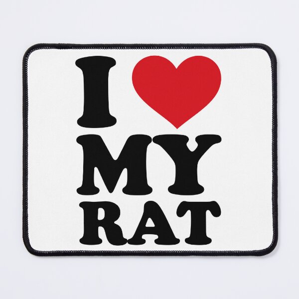 Item preview, I love My Rat – Cute Pet Love Design designed and sold by EmeraldeaArt.