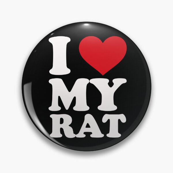 Item preview, I love My Rat – Cute Pet Love white Design designed and sold by EmeraldeaArt.