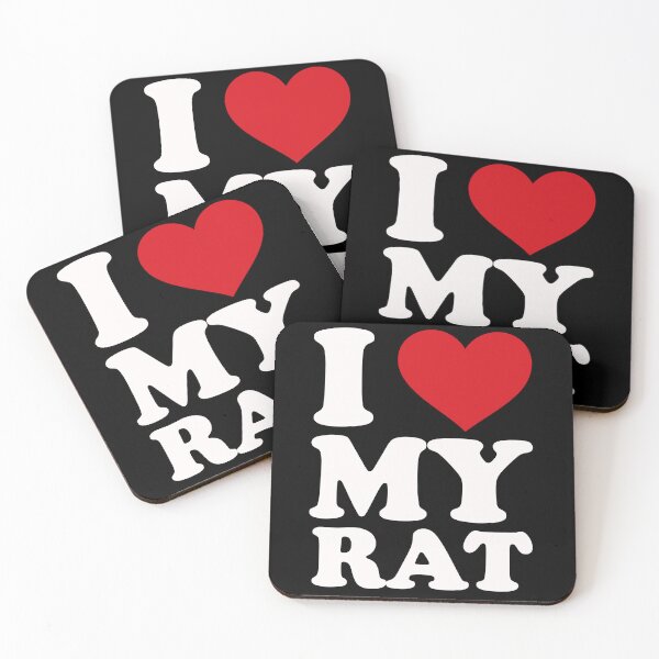 Item preview, I love My Rat – Cute Pet Love white Design designed and sold by EmeraldeaArt.