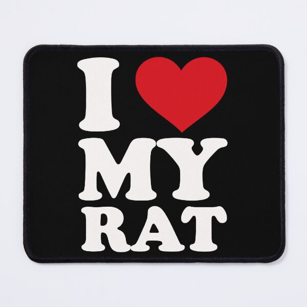 Item preview, I love My Rat – Cute Pet Love white Design designed and sold by EmeraldeaArt.