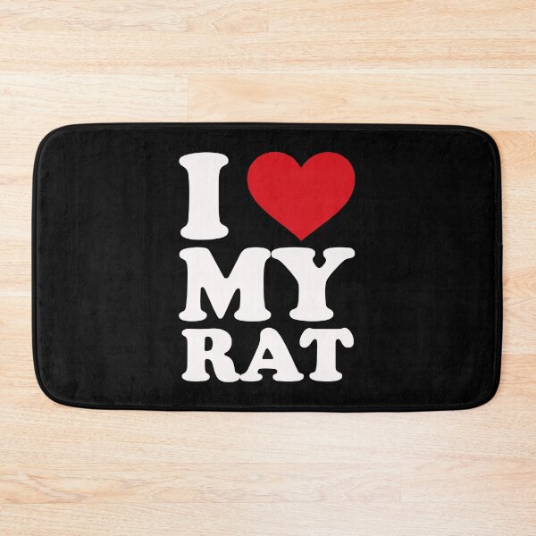 Artikelvorschau, Ich liebe meine Ratte – Süßes Haustierliebe-Design in Weiß entworfen und verkauft von EmeraldeaArt.