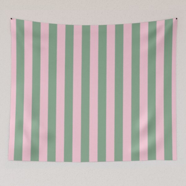 Item preview, Jagged Block Stripes – Pink & Green designed and sold by colorofmagic.