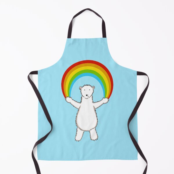 Item preview, Polar Bear + Rainbow - Light Blue Background designed and sold by Helen McCartney Designs.