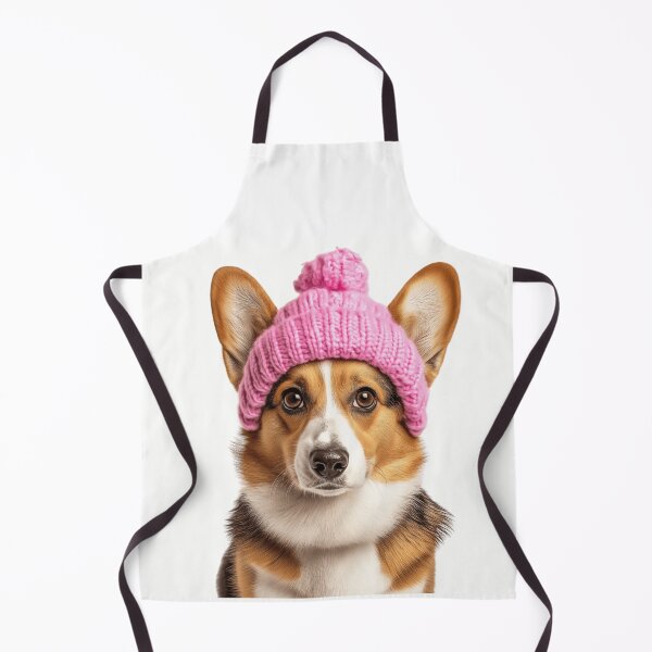 Artikelvorschau, Gemütliche Strickjacke Welsh Corgi Hund trägt rosa Wintermütze trendige Tier Mode Kunstwerk entworfen und verkauft von LazyOwlStore.