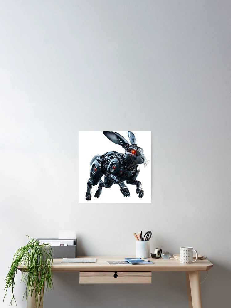 Thumbnail 2 of 3, Poster, Mechanical Rabbit designed and sold by Trexart-Shop.
