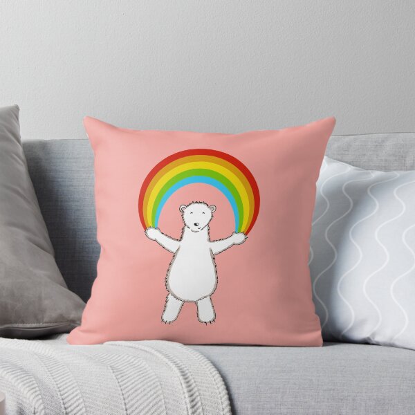 Item preview, Polar Bear + Rainbow - Pink Background designed and sold by Helen McCartney Designs.