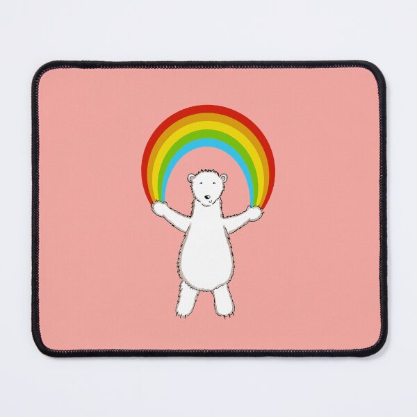 Item preview, Polar Bear + Rainbow - Pink Background designed and sold by Helen McCartney Designs.