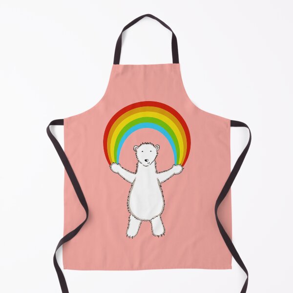 Item preview, Polar Bear + Rainbow - Pink Background designed and sold by Helen McCartney Designs.