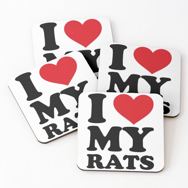 Item preview, I love My Rats – Cute Pet Love Design designed and sold by EmeraldeaArt.