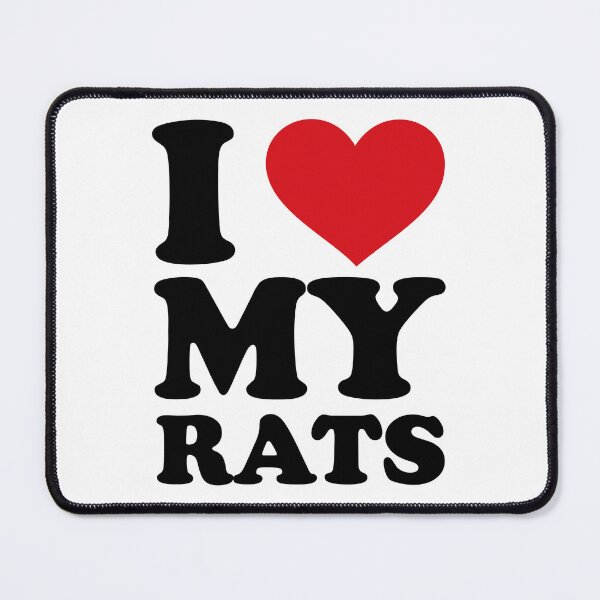 Item preview, I love My Rats – Cute Pet Love Design designed and sold by EmeraldeaArt.